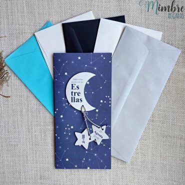 Invitación boda Busquets 2 estrellas y luna