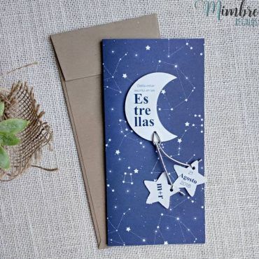 Invitación boda Busquets 2 estrellas y luna