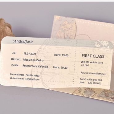 tel aviv invitación de boda 39704 billete de avión y temática de viaje y mapamundi