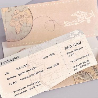 tel aviv invitación de boda 39704 billete de avión y temática de viaje y mapamundi