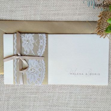 invitacion-de-boda-marron-encaje-lazo-elegante-perla