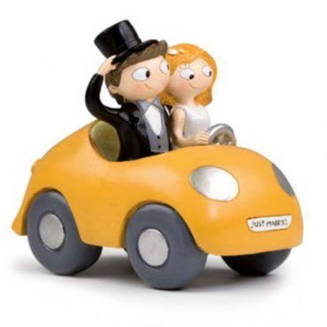 figura tarta boda novios en coche mopec y756