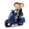 figura tarta boda boys chicos en moto mopec y830