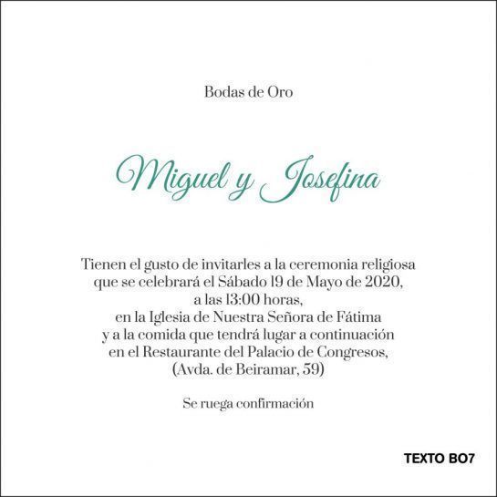texto invitacion bodas de oro