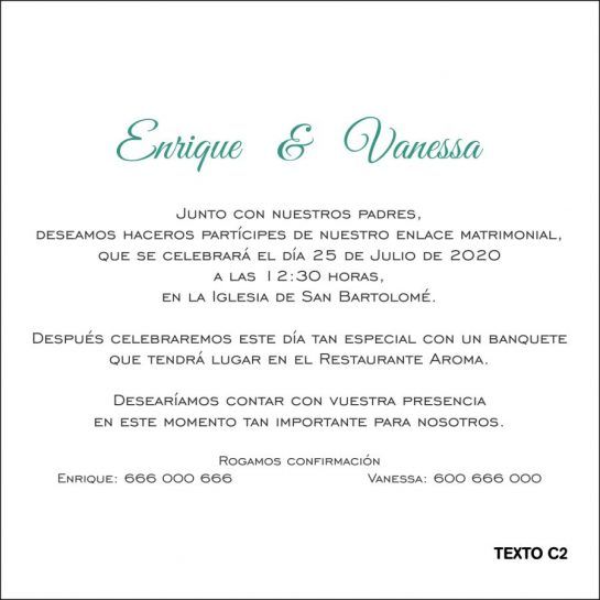 texto clasico invitacion de boda