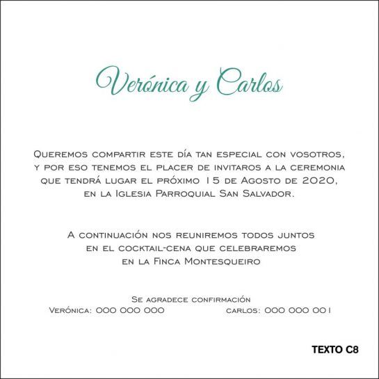 texto clasico invitacion de boda