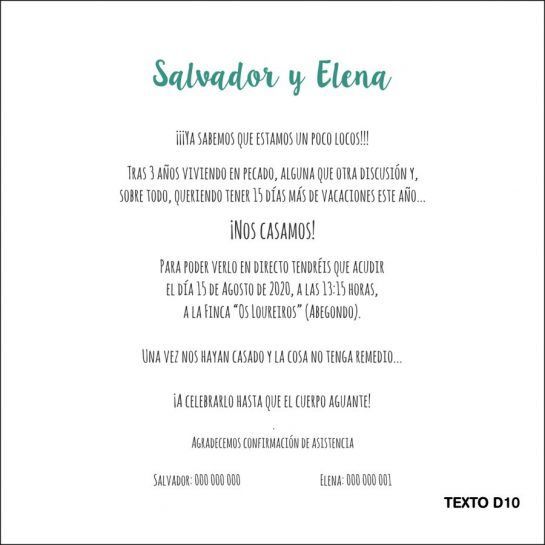 texto divertido invitacion de boda
