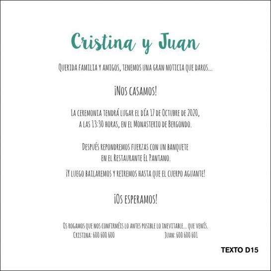 texto divertido invitacion de boda