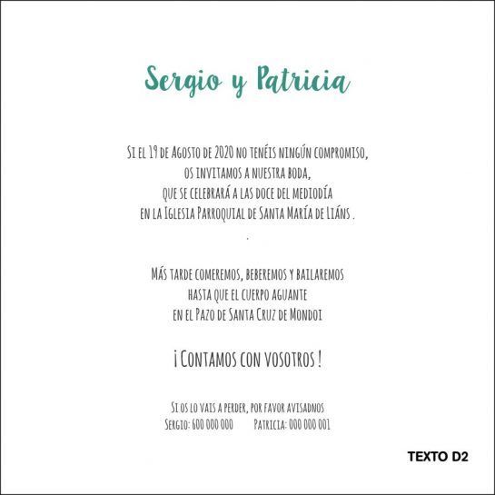 texto divertido invitacion de boda