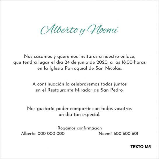 texto moderno invitacion de boda