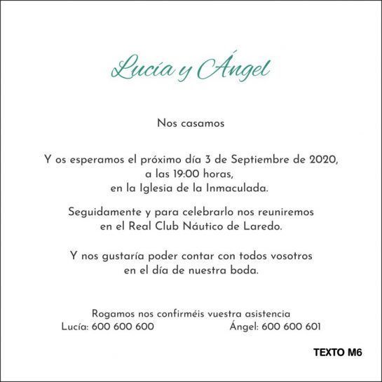 texto moderno invitacion de boda