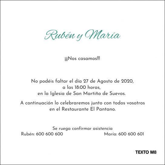 texto moderno invitacion de boda