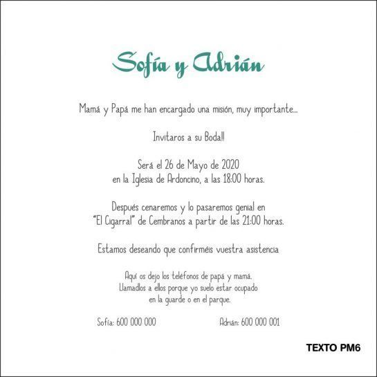 texto papa y mama se casan invitacion de boda