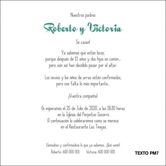 texto papa y mama se casan invitacion de boda