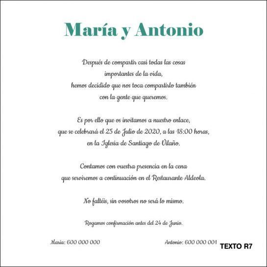 texto romantico invitacion de boda