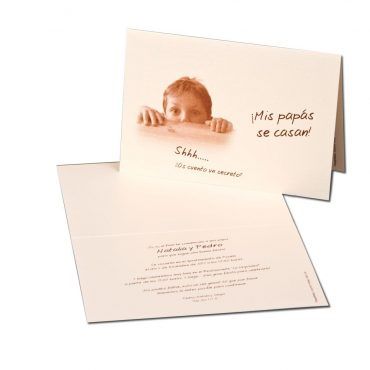 Invitación de boda Busquets con brillo