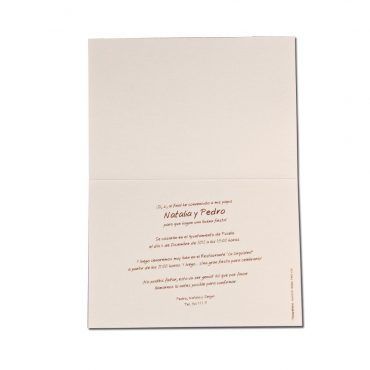 Invitación de boda Busquets con brillo