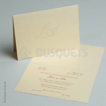 Invitación de boda Busquets con brillo