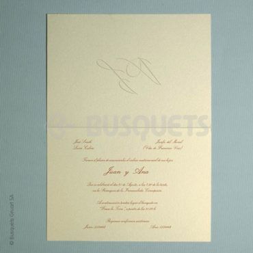 Invitación de boda Busquets con brillo