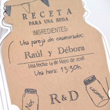 invitacion boda cardnovel 39224 texto en relieve