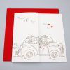 Invitación de boda, coche