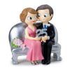 figura tarta 25 aniversario bodas de plata novios banco mopec y125