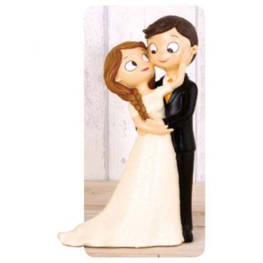 figura tarta boda novios abrazo mopec y491