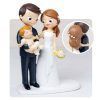 figura tarta boda novios con bebe mopec y551