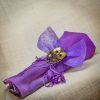 pasmina malva y broche buho detalle mujer