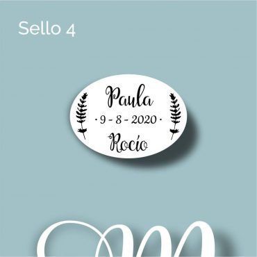 Sello de caucho para boda