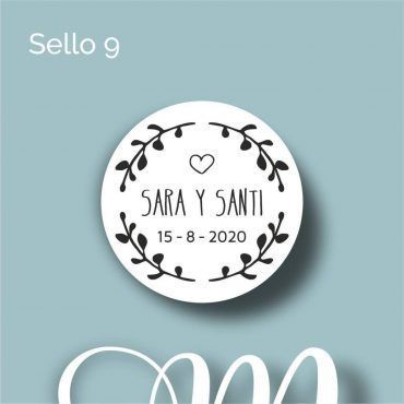Sello de caucho para boda