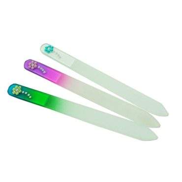 lima de uñas de cristal con estuche rígido