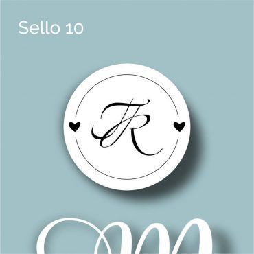 sello de caucho y madera para bodas con iniciales