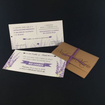 invitacion-de-boda-original-marron-vintage-romantica-moderna-lavanda