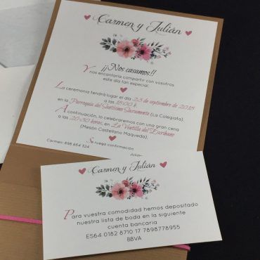 invitacion-de-boda-original-forro-flor-marron-vintage-corazon-romantica
