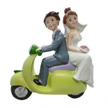 figura tarta, novios, moto, 2873