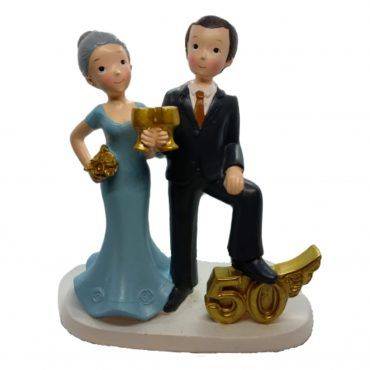 figura tarta, novios, 50 años, bodas oro, 2869
