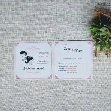 invitacion boda, 3270518958, busquets, cuadrada, original, cuento, romantica