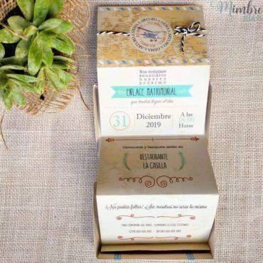 invitacion boda, 39223, cardnovel, maleta, original, caja