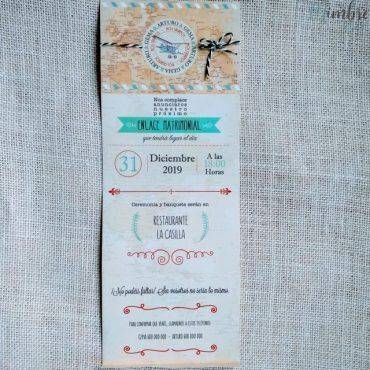 invitacion boda, 39223, cardnovel, maleta, original, caja