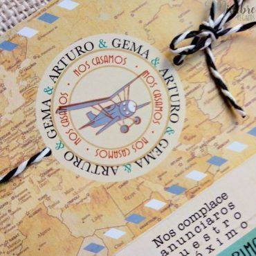 invitacion boda, 39223, cardnovel, maleta, original, caja