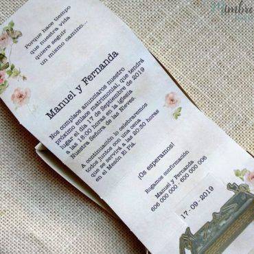 invitacion boda, 39300, cardnovel, maquina, escribir, original, caja