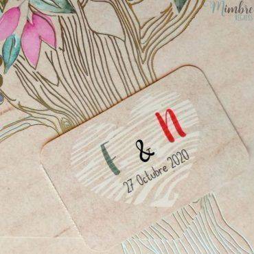 invitacion boda, 39303, cardnovel, floral, rectangular, arbol