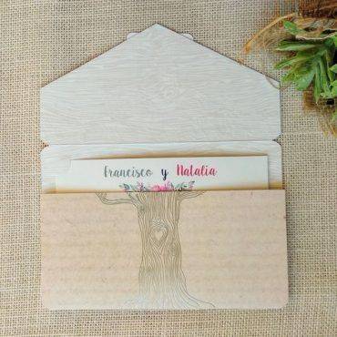 invitacion boda, 39303, cardnovel, floral, rectangular, arbol