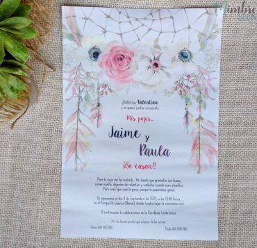 invitacion boda, 39608, cardnovel, flor, mariposa, original, caja