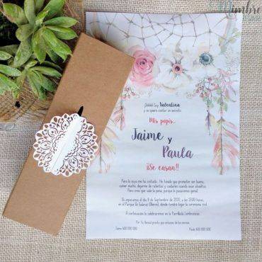 invitacion boda, 39608, cardnovel, flor, mariposa, original, caja
