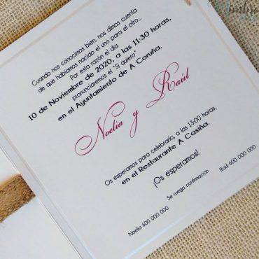 invitacion boda, 39622, cardnovel, floral, cuadrada, elegante