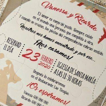 invitacion boda, 39639, cardnovel, caja, puzle, viaje, avion, original