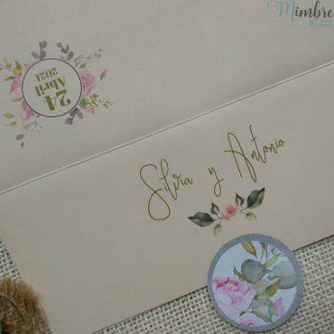 invitacion boda, 39740, cardnovel, rectangular, flor, elegante