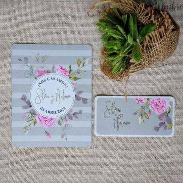 invitacion boda, 39740, cardnovel, rectangular, flor, elegante